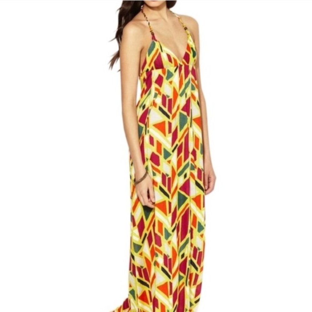 Yellow Geometric Maxi Dress
